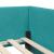 Cadru de pat colțar Altele cu headboard Turcoaz 90 x 190 cm GartenMobel Dekor