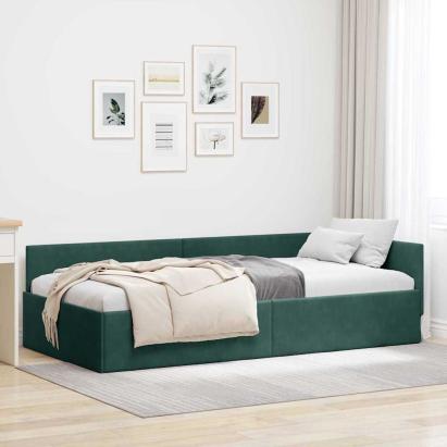 Cadru de pat colțar Altele Manual Verde închis 90 x 200 cm GartenMobel Dekor