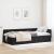 Cadru de pat colțar Altele cu headboard Negru 100 x 200 cm GartenMobel Dekor