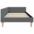 Cadru de pat colțar Altele cu headboard Gri închis 90 x 190 cm GartenMobel Dekor