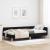 Cadru de pat colțar Altele cu headboard Negru 90 x 190 cm GartenMobel Dekor