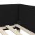 Cadru de pat colțar Altele cu headboard Negru 100 x 200 cm GartenMobel Dekor