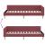 Cadru de pat colțar Altele cu headboard bordo 100 x 200 cm GartenMobel Dekor