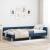 Cadru de pat colțar Altele cu headboard albastru 100 x 200 cm GartenMobel Dekor