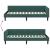 Cadru de pat colțar cu headboard Verde închis 90 x 190 cm GartenMobel Dekor