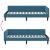 Cadru de pat colțar cu headboard Manual albastru 100 x 200 cm GartenMobel Dekor