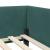 Cadru de pat colțar cu headboard Verde închis 100 x 200 cm GartenMobel Dekor