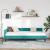 Cadru de pat colțar cu headboard Manual Turcoaz 100 x 200 cm GartenMobel Dekor