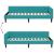 Cadru de pat colțar cu headboard Manual Turcoaz 100 x 200 cm GartenMobel Dekor