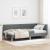Cadru de pat colțar Altele cu headboard Gri închis 80 x 200 cm GartenMobel Dekor