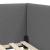 Cadru de pat colțar Altele cu headboard Gri închis 80 x 200 cm GartenMobel Dekor