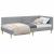 Cadru de pat colțar Altele cu headboard Gri deschis 90 x 190 cm GartenMobel Dekor