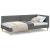 Cadru de pat colțar Altele cu headboard Gri închis 90 x 190 cm GartenMobel Dekor