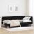Cadru de pat colțar Altele cu headboard Negru 90 x 190 cm GartenMobel Dekor