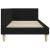 Cadru de pat colțar Altele cu headboard Negru 90 x 200 cm GartenMobel Dekor