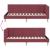 Cadru de pat colțar Altele cu headboard bordo 90 x 200 cm GartenMobel Dekor