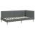 Cadru de pat colțar Altele cu headboard Gri închis 100 x 200 cm GartenMobel Dekor