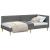 Cadru de pat colțar Altele cu headboard Gri închis 100 x 200 cm GartenMobel Dekor