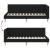 Cadru de pat colțar Altele cu headboard Negru 100 x 200 cm GartenMobel Dekor