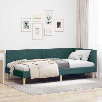 Cadru de pat colțar Altele Manual Verde închis 100 x 200 cm GartenMobel Dekor