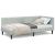 Cadru de pat colțar Altele cu headboard Gri deschis 90 x 190 cm GartenMobel Dekor