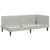 Cadru de pat colțar Altele cu headboard Gri deschis 90 x 190 cm GartenMobel Dekor