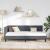 Cadru de pat colțar Altele cu headboard Gri închis 90 x 190 cm GartenMobel Dekor