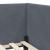 Cadru de pat colțar Altele cu headboard Gri închis 90 x 190 cm GartenMobel Dekor