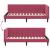 Cadru de pat colțar Altele cu headboard bordo 90 x 190 cm GartenMobel Dekor