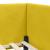 Cadru de pat colțar Altele cu headboard Galben 90 x 190 cm GartenMobel Dekor