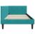 Cadru de pat colțar Altele cu headboard Turcoaz 90 x 190 cm GartenMobel Dekor