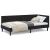 Cadru de pat colțar Altele cu headboard Negru 100 x 200 cm GartenMobel Dekor