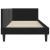 Cadru de pat colțar Altele cu headboard Negru 100 x 200 cm GartenMobel Dekor