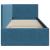 Cadru de pat colțar cu headboard albastru 80 x 200 cm Catifea GartenMobel Dekor