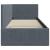Cadru de pat colțar cu headboard Gri închis 80 x 200 cm Catifea GartenMobel Dekor