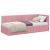 Cadru de pat colțar cu headboard Roz 80 x 200 cm Catifea GartenMobel Dekor