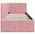 Cadru de pat colțar cu headboard Roz 80 x 200 cm Catifea GartenMobel Dekor