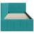 Cadru de pat colțar cu headboard Turcoaz 80 x 200 cm Catifea GartenMobel Dekor