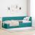 Cadru de pat colțar cu headboard Turcoaz 80 x 200 cm Catifea GartenMobel Dekor