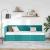 Cadru de pat colțar cu headboard Turcoaz 80 x 200 cm Catifea GartenMobel Dekor