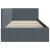 Cadru de pat colțar cu headboard Gri închis 90 x 190 cm Catifea GartenMobel Dekor