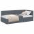 Cadru de pat colțar cu headboard Gri închis 90 x 190 cm Catifea GartenMobel Dekor
