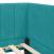 Cadru de pat colțar cu headboard Turcoaz 90 x 200 cm Catifea GartenMobel Dekor