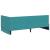 Cadru de pat colțar cu headboard Turcoaz 90 x 200 cm Catifea GartenMobel Dekor