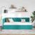 Cadru de pat colțar cu headboard Turcoaz 90 x 200 cm Catifea GartenMobel Dekor