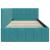 Cadru de pat colțar cu headboard Turcoaz 90 x 200 cm Catifea GartenMobel Dekor
