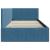 Cadru de pat colțar cu headboard albastru 100 x 200 cm Catifea GartenMobel Dekor