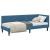 Cadru de pat colțar cu headboard albastru 80 x 200 cm Catifea GartenMobel Dekor