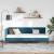 Cadru de pat colțar cu headboard albastru 80 x 200 cm Catifea GartenMobel Dekor