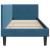 Cadru de pat colțar cu headboard albastru 80 x 200 cm Catifea GartenMobel Dekor
